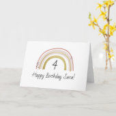 Rainbow Gepersonaliseerde Verjaardag Kaart (Gele Bloem)