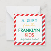 Rainbow Gepersonaliseerde Verwant Geschenkbehuizin Notitiekaartje (Voorkant)