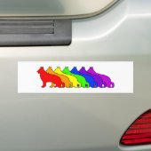 Rainbow German Shepherd Bumpersticker (Op auto)