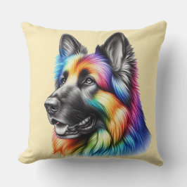 Rainbow German Shepherd Cozy Poem  Kussen
