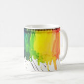 Rainbow gesmolten crayon art kunstenaar koffie mok (Voorkant rechts)