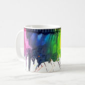 Rainbow gesmolten crayon art kunstenaar koffie mok (Voorkant links)