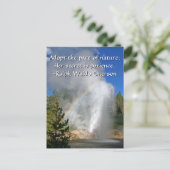 Rainbow Geyser Yellowstone w/ Famous Emerson Quote Briefkaart (Staand voorkant)