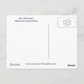 Rainbow Geyser Yellowstone w/ Famous Emerson Quote Briefkaart (Achterkant)