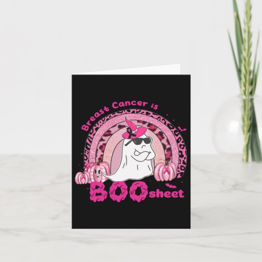 Rainbow Ghost Borstkanker is het Boo Sheet Awarene Kaart (Voorkant)