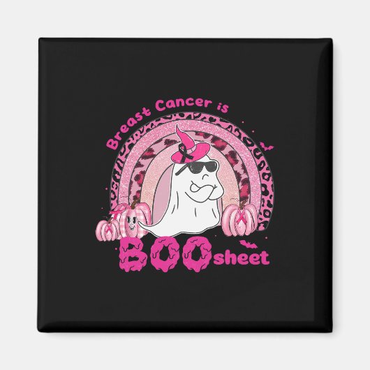 Rainbow Ghost Borstkanker is het Boo Sheet Awarene Magneet (Voorkant)