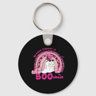 Rainbow Ghost Borstkanker is het Boo Sheet Awarene Sleutelhanger