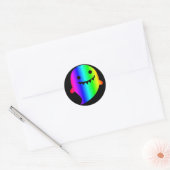 Rainbow Ghost-sticker Ronde Sticker (Envelop)