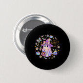 Rainbow Ghost Witch Shirt Schattige Pumpkin Cauldr Ronde Button 5,7 Cm (Voorkant /achterkant)
