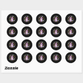 Rainbow Ghost Witch Shirt Schattige Pumpkin Cauldr Ronde Sticker (Vel)