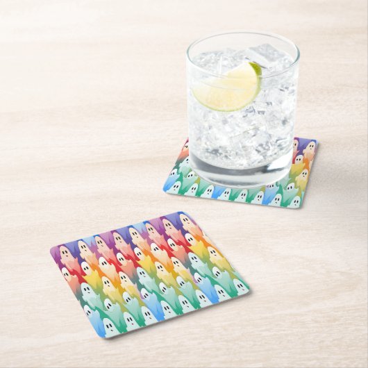 Rainbow Ghosts Kartonnen Onderzetters (Insitu)