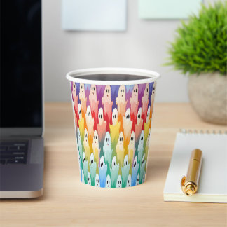 Rainbow Ghosts Papieren Bekers