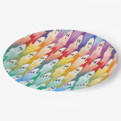 Rainbow Ghosts Papieren Bordje (Gekanteld)