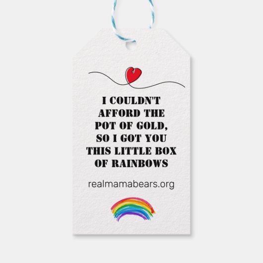 Rainbow Gift Label Cadeaulabel (Achterkant)
