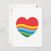 Rainbow Gift Populair Cadeau Hart Briefkaart (Voorkant / Achterkant)