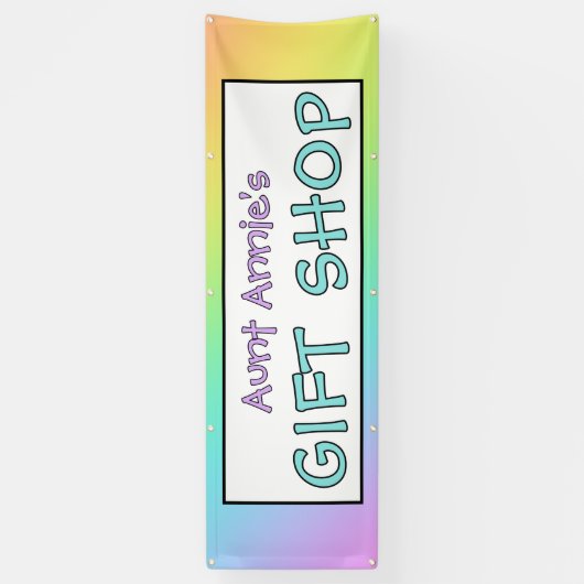 Rainbow Gift Shop Banner (Verticaal)