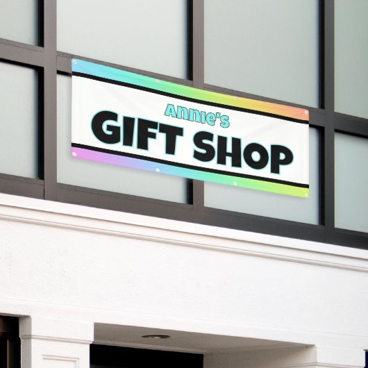 Rainbow Gift Shop Store Banner (Buitenkant Gebouw)