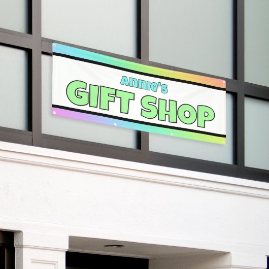 Rainbow Gift Shop Store Banner (Buitenkant Gebouw)