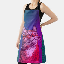 Rainbow Ginger Cat  All-Over Print Schort