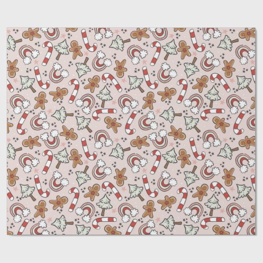 Rainbow Gingerbrood Cadeaupapier (Vlak)
