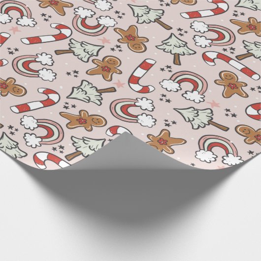 Rainbow Gingerbrood Cadeaupapier (Hoek)