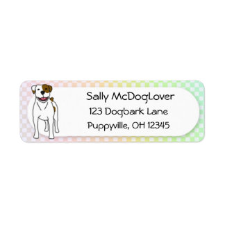 Rainbow Gingham American Bulldog Etiket