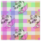 Rainbow Gingham Stof (Close Up)