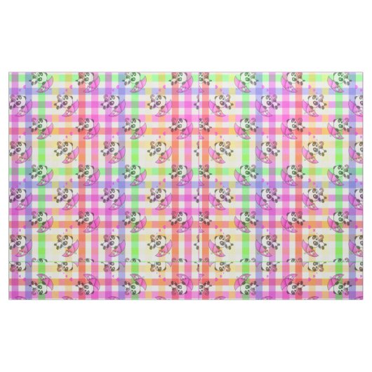 Rainbow Gingham Stof (Fat Quarter)