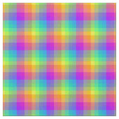 Rainbow Gingham Stof (Close Up)