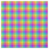 Rainbow Gingham Stof (Swatch)