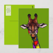 Rainbow Giraffe Briefkaart (Voorkant / Achterkant)