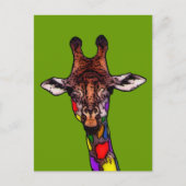 Rainbow Giraffe Briefkaart (Voorkant)