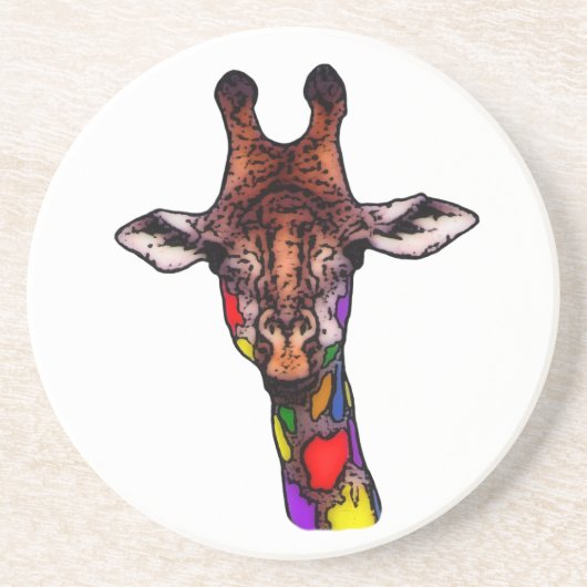Rainbow Giraffe Onderzetter (Voorkant)