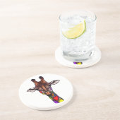 Rainbow Giraffe Onderzetter (Zijkant)