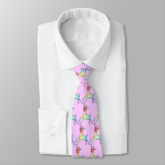 Rainbow Giraffe Stropdas (Gebonden)