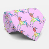 Rainbow Giraffe Stropdas (Opgerold)