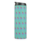 Rainbow Giraffe Tumbler - Aqua achtergrond Thermosbeker (Geroteerd rechts)