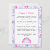 Rainbow Girl 90's Verjaardag Sleepover Kawaii Part Kaart (Achterkant)