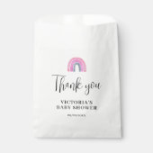 Rainbow Girl Baby shower Bedankzakje (Voorkant)