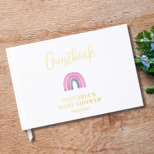 Rainbow Girl Baby shower Gastenboek