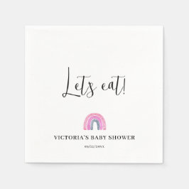 Rainbow Girl Baby Shower Servet