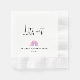 Rainbow Girl Baby Shower Servet