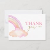  Rainbow Girl bedankt je briefkaart (Voorkant)