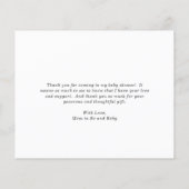 Rainbow Girl Budget Baby shower Dank u wel (Achterkant)