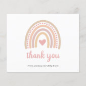 Rainbow Girl Budget Baby shower Dank u wel (Voorkant)