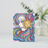 Rainbow Girl Fantasy Art Briefkaart (Staand voorkant)