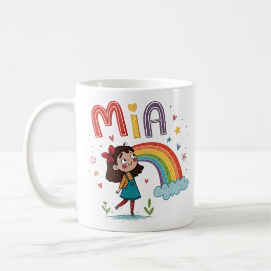 Rainbow Girl Mia 1 Koffiemok (Links)