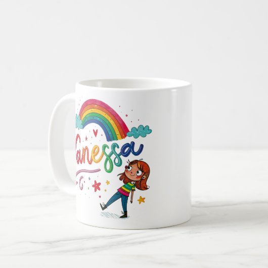 Rainbow Girl Vanessa 3 Koffiemok (Voorkant links)