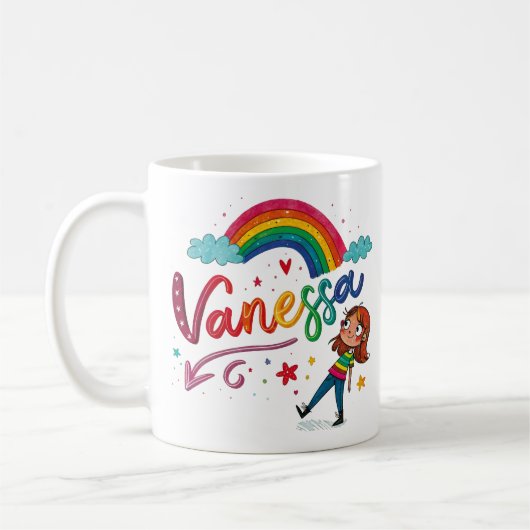 Rainbow Girl Vanessa 3 Koffiemok (Links)