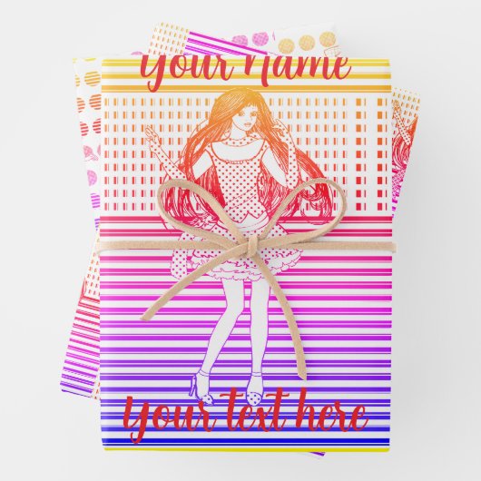 Rainbow girlfriend inpakpapier vel (In situ)